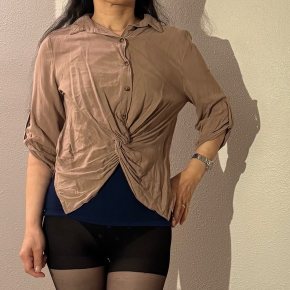 Tops - Elegant Brown Women's Top